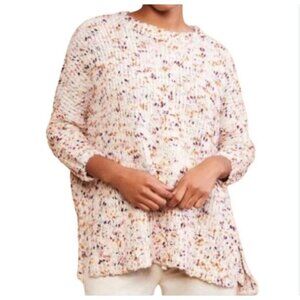 LOU & GREY for LOFT flecked chenille poncho sweater size XS/S